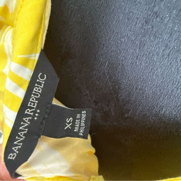 Banana Republic Yellow Floral Ruffle Dress XS Spring Summer Easter - Picture 2 of 5
